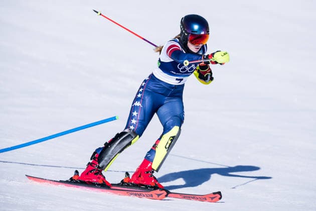 TOFANE, ITALY - FEBRUARY 18: Mikaela Shiffrin (United States of America) during the Alpine Skiing Women s Slalom at the Milano Cortina 2026 Olympics at Tofane Alpine Skiing Centre on day 12 of the Milano Cortina 2026 Olympics on February 18, 2026 in Tofane, Italy. Editorial use only. Italy Copyright: xSteffiexWunderlx