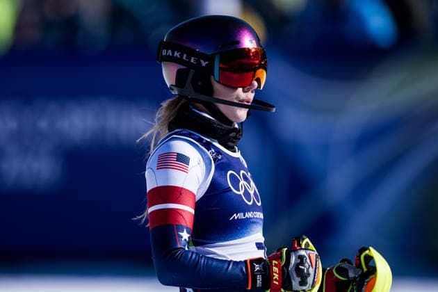 TOFANE, ITALY - FEBRUARY 18: Mikaela Shiffrin (United States of America) during the Alpine Skiing Women s Slalom at the Milano Cortina 2026 Olympics at Tofane Alpine Skiing Centre on day 12 of the Milano Cortina 2026 Olympics on February 18, 2026 in Tofane, Italy. Editorial use only. Italy Copyright: xSteffiexWunderlx