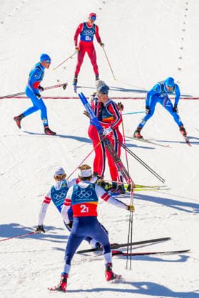 Winter Olympics in Milan Cortina 2026 Val di Fiemme, Italy 20260218. Johannes Hoesflot Klaebo and Einar Hedegart from Norway cheer during the cross-country team sprint on Lago di Tesero during the Winter Olympics in Milano Cortina 2026. Photo: Lise Aaserud NTB Val di Fiemme Italy EDITORIAL USE ONLY. RESTRICTED USE FOR BETTING COMPANIES Ref:_SPOGcBX4xbSM7s.jpg *** Winter Olympics in Milan Cortina 2026 Val di Fiemme, Italy 20260218 Johannes Hoesflot Klaebo and Einar Hedegart from Norway cheer during the cross country team sprint on Lago di Tesero during the Winter Olympics in Milano Cortina 2026 Photo Lise Aaserud NTB Val di Fiemme Italy EDITORIAL USE ONLY RESTRICTED USE FOR BETTING COMPANIES  Copyright: xLisexAserudx xNTBx