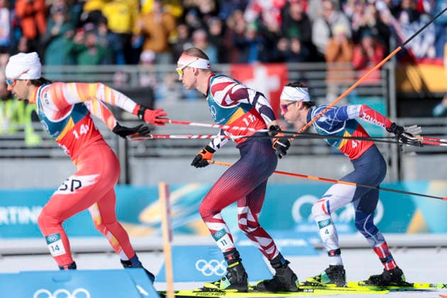 OLYMPICS - Winter Olympic Games, Olympische Spiele, Olympia, OS Milano Cortina 2026 TESERO,ITALY,18.FEB.26 - OLYMPICS, NORDIC SKIING, CROSS COUNTRY SKIING - Winter Olympic Games Milano Cortina 2026, team sprint free, men, women, final. Image shows Michael Foettinger (AUT).  GEPAxpictures xMatthiasxTrinkl