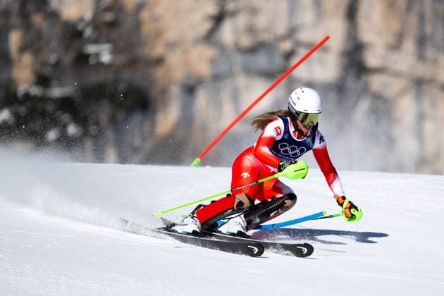 RAST Camille (Schweiz), ITA, Olympische Spiele Milano Cortina 2026, Olympia, Ski Alpin, Slalom Damen, 18.02.2026 ITA, Olympische Spiele Milano Cortina 2026, Olympia, Ski Alpin, Slalom Damen, 18.02.2026 Cortina d Ampezzo *** RAST Camille Switzerland , ITA, Olympic Games Milano Cortina 2026, Olympic Games, Alpine Skiing, Slalom Women, 18 02 2026 ITA, Olympic Games Milano Cortina 2026, Olympic Games, Alpine Skiing, Slalom Women, 18 02 2026 Cortina d Ampezzo Copyright: xEibner-Pressefoto Memmlerx EP_MMR