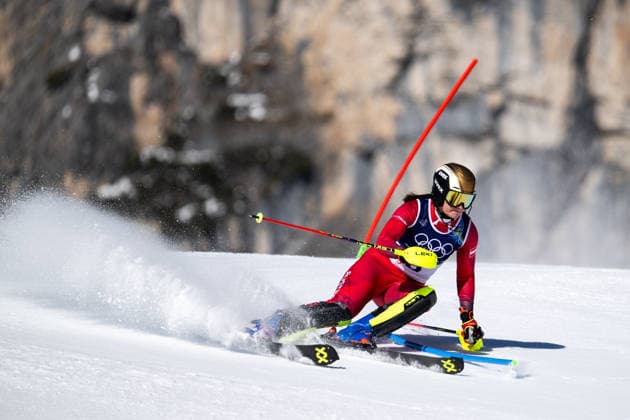 HUBER Katharina (Oesterreich), ITA, Olympische Spiele Milano Cortina 2026, Olympia, Ski Alpin, Slalom Damen, 18.02.2026 ITA, Olympische Spiele Milano Cortina 2026, Olympia, Ski Alpin, Slalom Damen, 18.02.2026 Cortina d Ampezzo *** HUBER Katharina Oesterreich , ITA, Olympic Games Milano Cortina 2026, Olympia, Alpine Skiing, Slalom Women, 18 02 2026 ITA, Olympic Games Milano Cortina 2026, Olympia, Alpine Skiing, Slalom Women, 18 02 2026 Cortina d Ampezzo Copyright: xEibner-Pressefoto Memmlerx EP_MMR