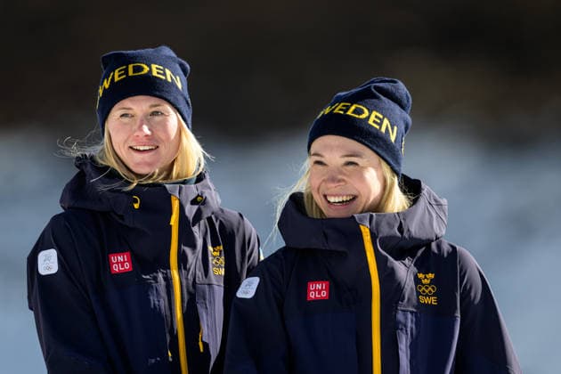 260218 Maja Dahlqvist of Sweden and Jonna Sundling of Sweden celebrate first place in the women s free technique team sprint cross-country skiing final during day 12 of the 2026 Winter Olympics on February 18, 2026 in Val di Fiemme. Photo: Maxim Thore BILDBYRAN kod MT MT0993 skidor cross-country skiing langrenn Olympic Games, Olympische Spiele, Olympia, OS olympics winter olympics os ol olympiska spel vinter-os olympiske leker milano cortina 2026 milan cortina 2026 milano cortina 2026 olympic games milano cortina 2026 winter olympic games milano cortina-os milano cortina-ol vinter-ol 12 bbeng teamsprint jubel sweden sverige *** 260218 Maja Dahlqvist of Sweden and Jonna Sundling of Sweden celebrate first place in the women s free technique team sprint cross country skiing final during day 12 of the 2026 Winter Olympics on February 18, 2026 in Val di Fiemme Photo Maxim Thore BILDBYRAN kod MT MT0993 skidor cross country skiing langrenn olympic games olympics winter olympics os ol olympiska spel vinter os olympiske leker milano cortina 2026 milan cortina 2026 milano cortina 2026 olympic games milano cortina 2026 winter olympic games milano cortina os milano cortina ol vinter ol 12 bbeng teamsprint jubel sweden sverige  Copyright: MAXIMxTHORE BB260218MT081