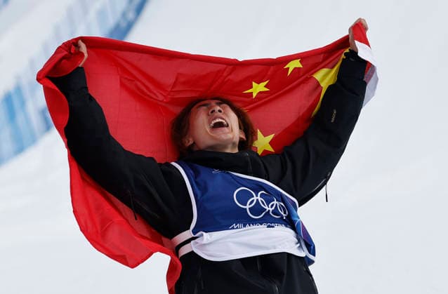 Milano Cortina 2026, Snowboard, Men, Slopestyle, Yiming Su is Olympic Champion
