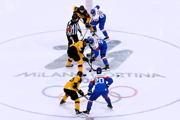 DRAISAITL Leon Team GER Eishockey Viertelfinale Spiel SVK - Deutschland Olympics - Olympische Winterspiele 2026 Mailand - Cortina 06 - 22 Februar 2026 in Italien am 18.02.2026 in Mailand *** DRAISAITL Leon Team GER Ice Hockey Quarterfinals Match SVK Germany Olympics Olympic Winter Games 2026 Milan Cortina 06 February 22, 2026 in Italy on February 18, 2026 in Milan Copyright: xx