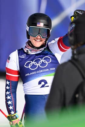 OLYMPICS - Winter Olympic Games, Olympische Spiele, Olympia, OS Milano Cortina 2026 CORTINA D AMPEZZO,ITALY,18.FEB.26 - OLYMPICS, ALPINE SKIING - Winter Olympic Games Milano Cortina 2026, slalom, women. Image shows Paula Moltzan (USA).  GEPAxpictures xAlexanderxSolc