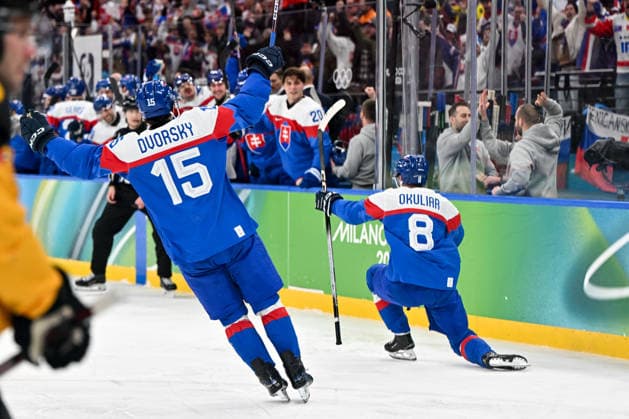 18 02 2026, Milano, Santa Giulia Ice hockey, Eishockey Arena, Winter Olympics: Slovakia - Germany (Ice Hockey), Oliver Okuliar of Slovakia celebrate his goal Milano Santa Giulia Ice Hockey Arena Lombardy Italy *** 18 02 2026, Milano, Santa Giulia Ice Hockey Arena, Winter Olympics Slovakia Germany Ice Hockey , Oliver Okuliar of Slovakia celebrate his goal Milano Santa Giulia Ice Hockey Arena Lombardy Italy Copyright: xJustPictures.ch AndreaxBrancax jp-en-AnBr-AB-AAB_442518022026