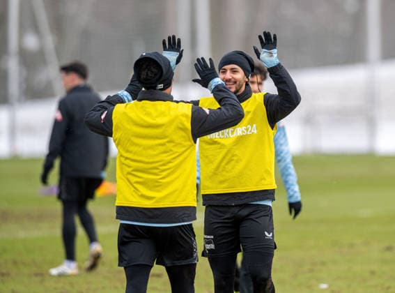 Soccer, Men, Season 2025 26, 2 Bundesliga, Hertha BSC, Training, v l Jeremy Dudziak Hertha BSC , Kevin Sessa Hertha BSC , 18 02 2026, Copyright: xSebastianxRäppold MatthiasxKochx
