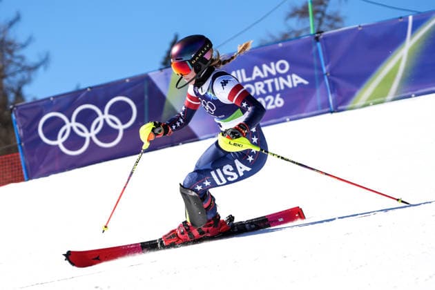 Pn Cortina d™Ampezzo 18 02 2026 - Olimpiadi Milano Cortina 2026 Alpine Skiing women™s slalom foto Image nella foto: Michaela Shiffrin 