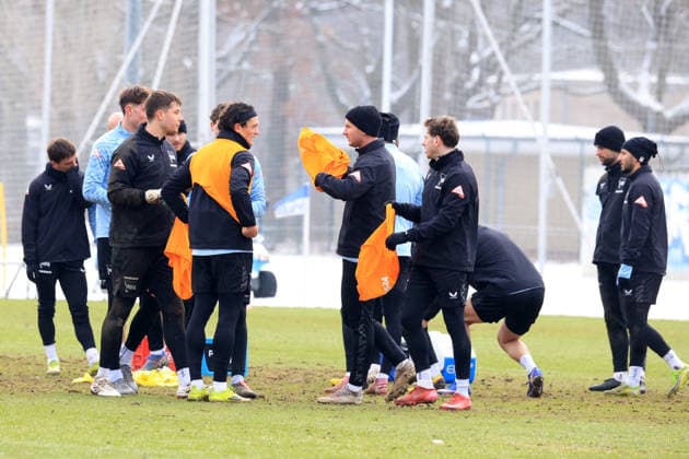 DEU, DFL, 2 FBL Hertha BSC, Training, 18 02 2026, Sportforum, Berlin, DEU, DFL, 2 FBL Hertha BSC, Training, im Bild Hertha Spielerkreis, Fabian Reese Hertha BSC Berlin 11 , Leon Jensen Hertha BSC Berlin 5 DFL regulations prohibit any use of Photographs as image sequences and or quasi video nordphotoxGmbHx xEngler nph00076