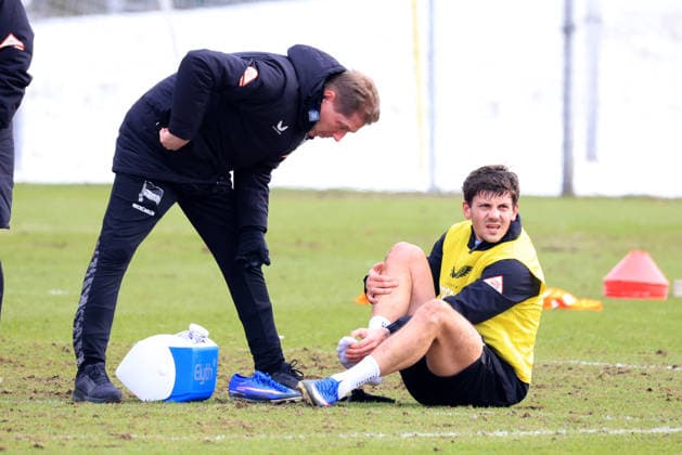 DEU, DFL, 2 FBL Hertha BSC, Training, 18 02 2026, Sportforum, Berlin, DEU, DFL, 2 FBL Hertha BSC, Training, im Bild Dawid Kownacki Hertha BSC Berlin 9 , violates DFL regulations prohibit any use of Photographs as image sequences and or quasi video nordphotoxGmbHx xEngler nph00076