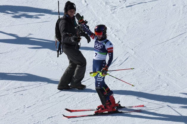 Mikaela Shiffrin (USA) during the Olympic Winter games, Winterspiele,Spiele, Summer games Milano-Cortina 2026, Alpine Skiing Women s Slalom - Run 2 on February 18, 2026 at Tofane Alpine Skiing Centre in Cortina D Ampezzo  Copyright: xLucianoxMariaxBisi IPAxSportx xipa-agency.netx xx IPA_71684653 IPA_Agency_IPA71684653