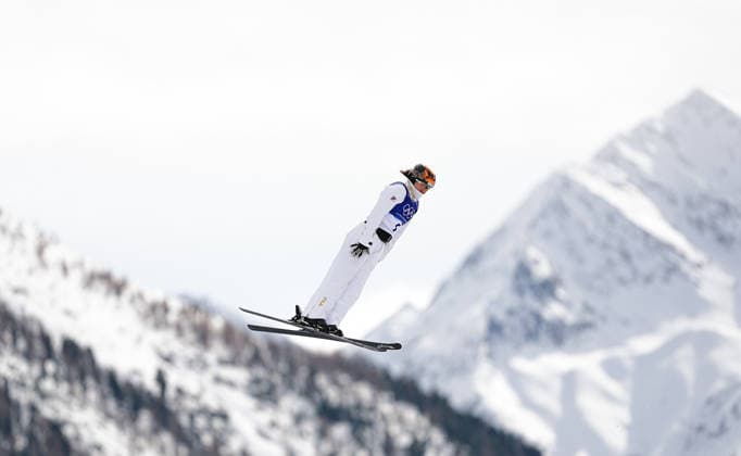 (260218) -- LIVIGNO, Feb. 18, 2026 -- Xu Mengtao of China competes during the freestyle skiing women s aerials final 1 at the Milan-Cortina 2026 Olympic Winter games, Winterspiele,Spiele, Summer games in Livigno, Italy, Feb. 18, 2026. ) (MICO2026)ITALY-LIVIGNO-OLYMPIC WINTER GAMES-FREESTYLE SKIING-WOMEN S AERIALS-FINAL WuxHuiwo 