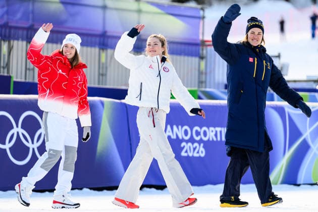 260218 Camille Rast of Switzerland, Mikaela Shiffrin of USA and Anna Swenn Larsson of Sweden celebrate after competing in the women s alpine skiing slalom during day 12 of the 2026 Winter Olympics on February 18, 2026 in Cortina. Photo: Joel Marklund BILDBYRAN kod JM JM0797 bbeng alpint alpine skiing Olympic Games, Olympische Spiele, Olympia, OS olympics winter olympics os ol olympiska spel vinter-os olympiske leker milano cortina 2026 milan cortina 2026 milano cortina 2026 olympic games milano cortina 2026 winter olympic games milano cortina-os milano cortina-ol vinter-ol slalam dam jubel sweden sverige *** 260218 Camille Rast of Switzerland, Mikaela Shiffrin of USA and Anna Swenn Larsson of Sweden celebrate after competing in the women s alpine skiing slalom during day 12 of the 2026 Winter Olympics on February 18, 2026 in Cortina Photo Joel Marklund BILDBYRAN kod JM JM0797 bbeng alpint alpine skiing olympic games olympics winter olympics os ol olympiska spel vinter os olympiske leker milano cortina 2026 milan cortina 2026 milano cortina 2026 olympic games milano cortina 2026 winter olympic games milano cortina os milano cortina ol vinter ol slalam dam jubel sweden sverige  Copyright: JOELxMARKLUND BB260218JM165