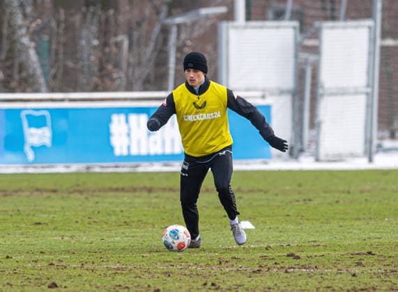 Soccer, Men, Season 2025 26, 2 Bundesliga, Hertha BSC, Training, Janne Berner Hertha BSC , 18 02 2026, Copyright: xSebastianxRäppold MatthiasxKochx