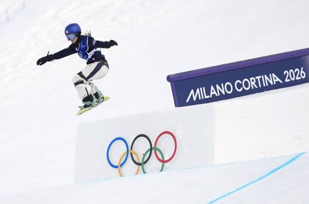 Milan Cortina Olympics: Snowboard Mari Fukada of Japan competes in the women s snowboard slopestyle final at the Milan Cortina Olympics on Feb. 18, 2026, at Livigno Snow Park in Livigno, Italy.  A14AA0005300482P