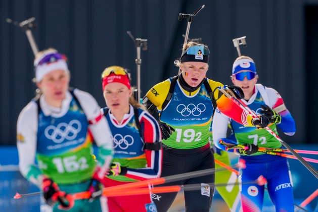 Winter Olympics in Milan Cortina 2026 Anterselva, Italy 20260218. Maya Cloetens from Belgium during the women s 4 x 6 km relay in biathlon at the Winter Olympics in Milan Cortina 2026. Photo: Heiko Junge NTB Anterselva Italy EDITORIAL USE ONLY. RESTRICTED USE FOR BETTING COMPANIES Ref:_SPO5DDRIIAm9VA.jpg *** Winter Olympics in Milan Cortina 2026 Anterselva, Italy 20260218 Maya Cloetens from Belgium during the women s 4 x 6 km relay in biathlon at the Winter Olympics in Milan Cortina 2026 Photo Heiko Junge NTB Anterselva Italy EDITORIAL USE ONLY RESTRICTED USE FOR BETTING COMPANIES  Copyright: xHeikoxJungex xNTBx
