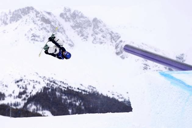 Milan Cortina Olympics: Snowboard Mari Fukada of Japan competes in the women s snowboard slopestyle final at the Milan Cortina Olympics on Feb. 18, 2026, at Livigno Snow Park in Livigno, Italy.  A14AA0005300520P