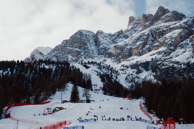 OLYMPICS - Winter Olympic Games, Olympische Spiele, Olympia, OS Milano Cortina 2026 CORTINA D AMPEZZO,ITALY,18.FEB.26 - OLYMPICS, ALPINE SKIING - Winter Olympic Games Milano Cortina 2026, slalom, women. Image shows an overview of the slope.  GEPAxpictures xAlexanderxSolc