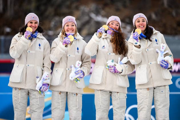 Milano Cortina 2026, biathlon, women, 4x6km relay, Olympic champion France