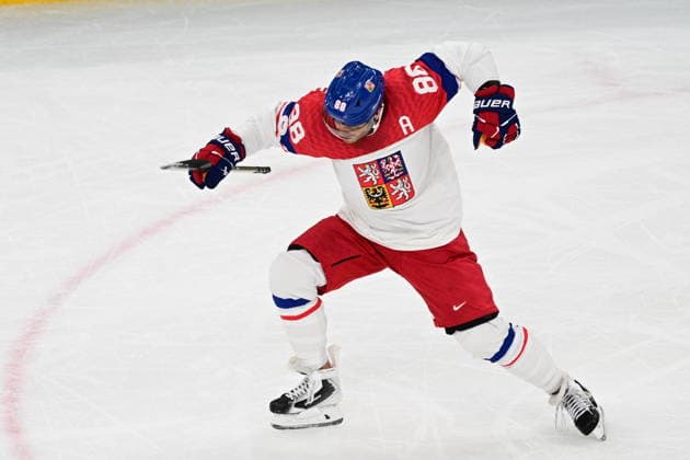 XXV Winter Olympic Games, Olympische Spiele, Olympia, OS in Milan, Italy, on February 18, 2026. Men s Ice hockey, Eishockey preliminary round playoffs, Czech Republic vs. Canada. David Pastrnak of Czech Republic celebrates second goal of Czech Team. (CTKxPhoto MichalxKamaryt) CTKPhotoP2026021808203  CTKPhotoP2026021808203