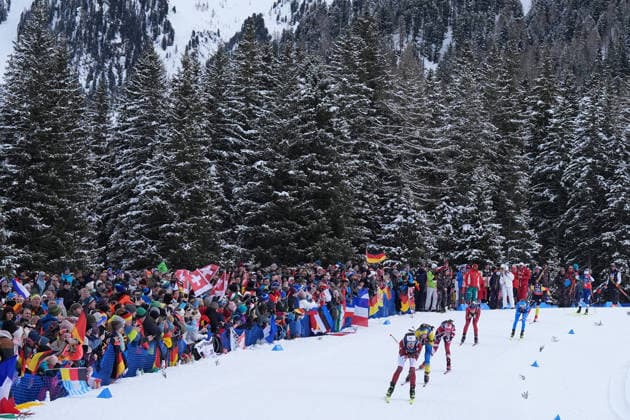 A moment during Biathlon Women s 4 x 6km Relay at Antholz-Anterselva Biathlon Arena at the Milano Cortina 2026 Winter Olympics, in Anterselva (Italy) February 18 , 2026 (Spada LaPresse)  Copyright: xSpada LaPressex