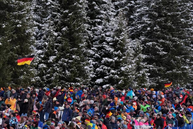 The public during Biathlon Women s 4 x 6km Relay at Antholz-Anterselva Biathlon Arena at the Milano Cortina 2026 Winter Olympics, in Anterselva (Italy) February 18 , 2026 (Spada LaPresse)  Copyright: xSpada LaPressex