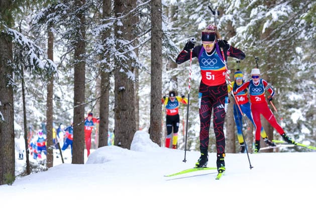 Antholz, Italien 18. Februar 2026: Biathlon Staffel 4 x 6 km Frauen - Olympia 2026 Im Bild: Julia Tannheimer (GER) Anterselva Biathlon Arena *** Antholz, Italy February 18, 2026 Biathlon relay 4 x 6 km women Olympic Games 2026 In the picture Julia Tannheimer GER Anterselva Biathlon Arena Copyright: xFotostandx xHettichx