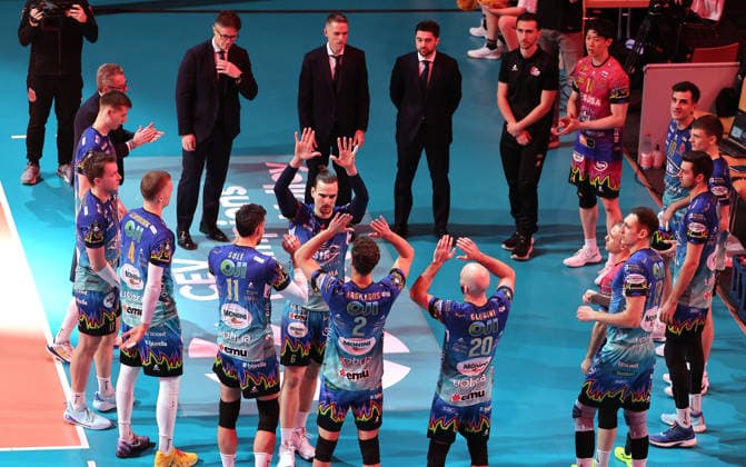 Welcoming the Perugia team before the start of the match Sport Volleyball CEV Champions League Men Season 2025 2026 18 02 2026 BR Volleys Berlin BRV vs Sir Sicoma Monini Perugia