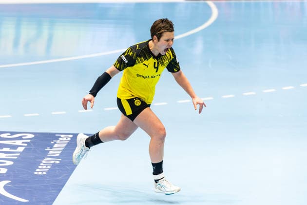 18 02 2026, GER, Handball, Women, Season 2025 2026, Alsco 1 Bl, 18 Matchday, Thueringer HC BVB 09 Borussia Dortmund Alina Grijseels BVB 09 Borussia Dortmund 99947 Bad Langensalza Salza Halle Sporthalle Mehrz Thüringen Germany
