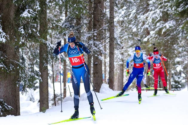Antholz, Italien 18. Februar 2026: Biathlon Staffel 4 x 6 km Frauen - Olympia 2026 Im Bild: Susan Kuelm (EST) Anterselva Biathlon Arena *** Antholz, Italy February 18, 2026 Biathlon relay 4 x 6 km women 2026 Olympics Pictured Susan Kuelm EST Anterselva Biathlon Arena Copyright: xFotostandx xHettichx