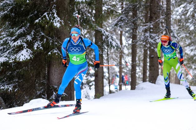 Antholz, Italien 18. Februar 2026: Biathlon Staffel 4 x 6 km Frauen - Olympia 2026 Im Bild: Dorothea Wierer (ITA) Anterselva Biathlon Arena *** Antholz, Italy February 18, 2026 Biathlon relay 4 x 6 km women Olympic Games 2026 Pictured Dorothea Wierer ITA Anterselva Biathlon Arena Copyright: xFotostandx xHettichx