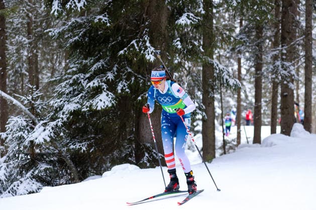 Antholz, Italien 18. Februar 2026: Biathlon Staffel 4 x 6 km Frauen - Olympia 2026 Im Bild: Lucinda Anderson (USA) Anterselva Biathlon Arena *** Antholz, Italy February 18, 2026 Biathlon relay 4 x 6 km women 2026 Olympics Pictured Lucinda Anderson USA Anterselva Biathlon Arena Copyright: xFotostandx xHettichx