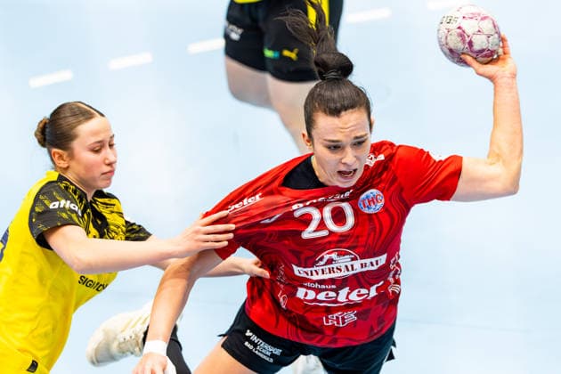 18 02 2026, GER, Handball, Women, Season 2025 2026, Alsco 1 Bl, 18 Matchday, Thueringer HC BVB 09 Borussia Dortmund Jana Scheib Thueringer HC,20 99947 Bad Langensalza Salza Halle Sporthalle Mehrz Thüringen Germany