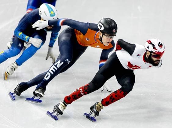 MILAN - Teun Boer during the 500-meter short track Speed skating, Eisschnelllauf quarterfinals at the Milan Ice Skating Area at the Milan Winter Olympics. IRIS VAN DEN BROEK ANP xVIxANPxSportx xxANPxIVx 551114975 originalFilename: 551114975.jpg