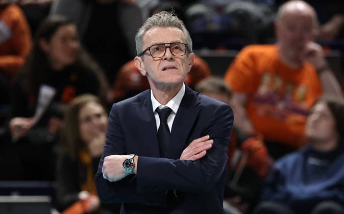Coach Engel Lorenzetti Perugia Portrait Portrait single image close up Sport Volleyball CEV Champions League Men Season 2025 2026 18 02 2026 BR Volleys Berlin BRV vs Sir Sicoma Monini Perugia