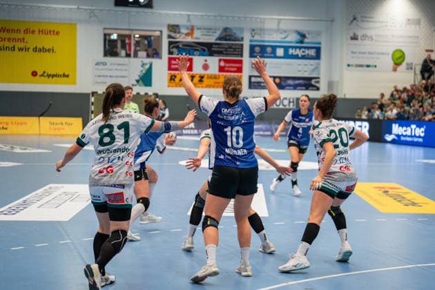 HSG Blomberg Lippe GER vs Frisch Auf Goeppingen GER , Handball, 1 Handball Bundesliga Frauen, 18 Spieltag, 18 2 2026, Saision 2025 2026, Blomberg Maxi Muehlner HSG Blomberg Lippe, 10 steht frei Blomberg Sporthalle an der Ulmenallee Germany