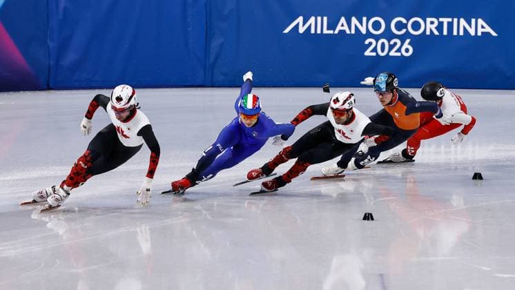 MILAN , 18-02-2026 , Milano Ice Skating Arena , Olympic Winter games, Winterspiele,Spiele, Summer games 2026 - Short Track 18-02 Men™s 500m Semifinals , Picture shows Melle van t Wout Olympic Winter Games 2026 - Short Track 18-02  x201713369x Copyright:
