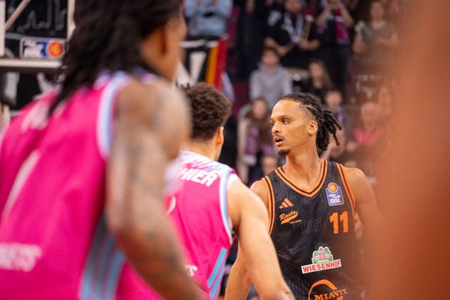 Germany 1 Bundesliga Basketball easyCredit BBL 2025 2026 Telekom Bonn vs SC RASTA Vechta 21 Matchday, 18 02 2026 Telekom Dome Bonn Facial expression Louis Sutor SC Rasta Vechta, 11 Copyright: xOrhanxHabashx