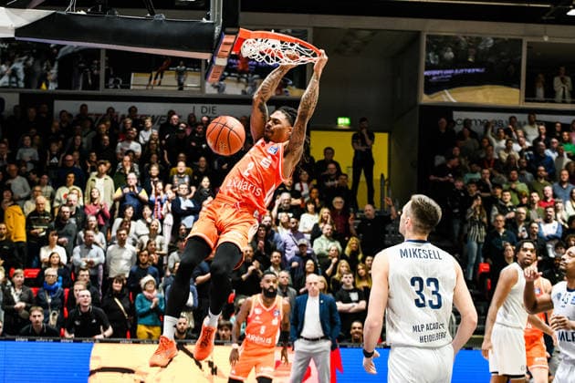easyCredit Basketball Bundesliga, Matchday 21, Niners Chemnitz MLP Academics Heidelberg 18 02 2026 from 20 Copyright: xEHLxMedia MichelxKöhlerx 20261802-Niners-Heidelberg_004