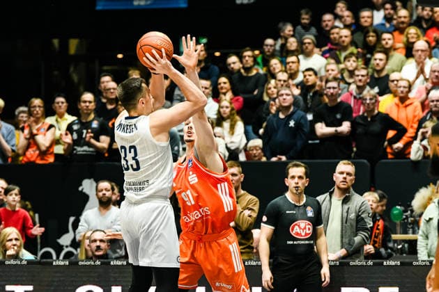 easyCredit Basketball Bundesliga, Matchday 21, Niners Chemnitz MLP Academics Heidelberg 18 02 2026 from 20 Copyright: xEHLxMedia MichelxKöhlerx 20261802-Niners-Heidelberg_008