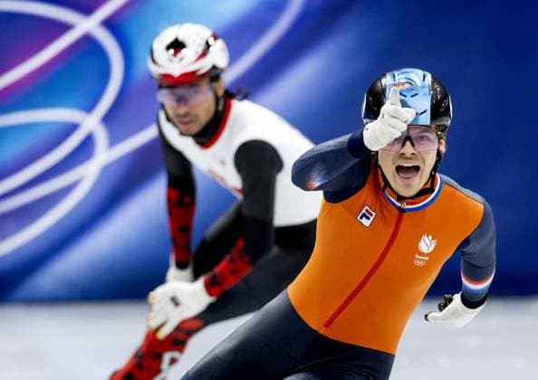 MILAN - Melle van t Wout during the 500-meter short track Speed skating, Eisschnelllauf semifinals at the Milan Ice Skating Area at the Milan Winter Olympics. SEM VAN DER WAL ANP xVIxANPxSportx xxANPxIVx 551118678 originalFilename: 551118678.jpg