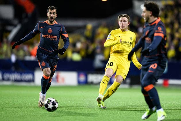 260218 Jens Petter Hauge of Bodo Glimt during the UEFA Champions League football match between Bodo Glimt and Inter on February 18, 2026 in Bodo Photo Marius Simensen BILDBYRAN COP 238 MM0055 bbeng football fotball fotboll soccer uefa champions league mesterligaen bodo glimt inter fc internazionale milano  Copyright: MARIUSxSIMENSEN BB260218ZX138