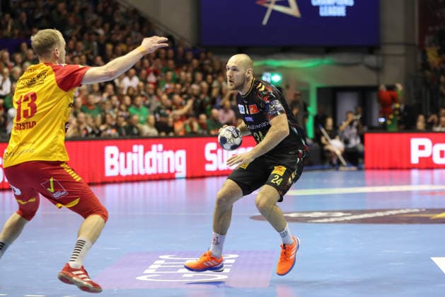 18 02 2026, xgox, Handball, EHF Champions League, SC Magdeburg GOG Handbold v l Christian O Sullivan Magdeburg, 24 Magdeburg