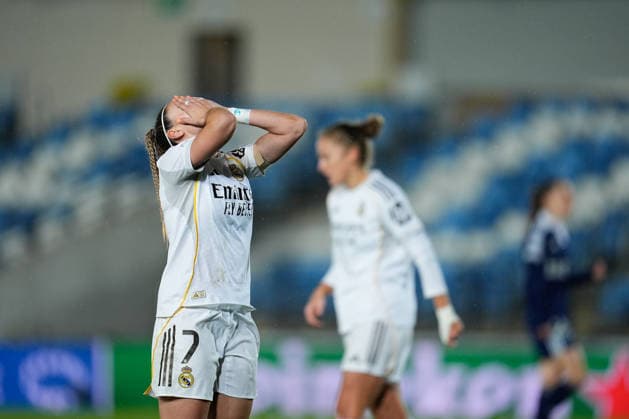 February 18, 2026, Valdebebas, Madrid, Spain: Athenea del Castillo of Real Madrid reacts during the UEFA Women s Champions League 2025 26 KO play-offs Second Leg match between Real Madrid C.F. and Paris FC at Alfredo Di Stefano on February 18, 2026 in Madrid, Spain. Valdebebas Spain - ZUMAa181 20260218_zaa_a181_081 Copyright: xDennisxAgyemanx