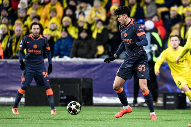 260218 Alessandro Bastoni of Inter during the UEFA Champions League football match between Bodo Glimt and Inter on February 18, 2026 in Bodo Photo Marius Simensen BILDBYRAN COP 238 MM0055 bbeng football fotball fotboll soccer uefa champions league mesterligaen bodo glimt inter fc internazionale milano  Copyright: MARIUSxSIMENSEN BB260218ZY123
