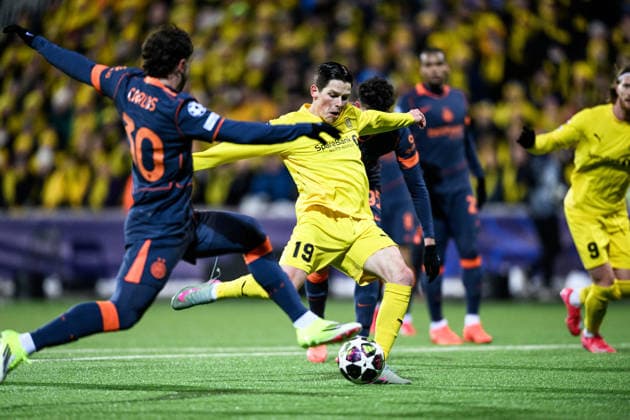 260218 Sondre Brunstad Fet of Bodo Glimt scores the 1 0 goal during the UEFA Champions League football match between Bodo Glimt and Inter on February 18, 2026 in Bodo Photo Marius Simensen BILDBYRAN COP 238 MM0055 bbeng football fotball fotboll soccer uefa champions league mesterligaen bodo glimt inter fc internazionale milano  Copyright: MARIUSxSIMENSEN BB260218ZP100