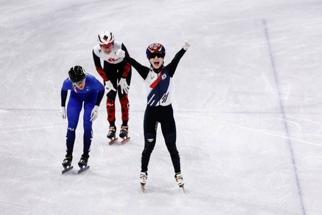 MILAN , 18-02-2026 , Milano Ice Skating Arena , Olympic Winter games, Winterspiele,Spiele, Summer games 2026 - Short Track 18-02 Women™s 3000m relay final A, Picture shows Republic of Korea wins Olympic Winter Games 2026 - Short Track 18-02  x201713860x Copyright: