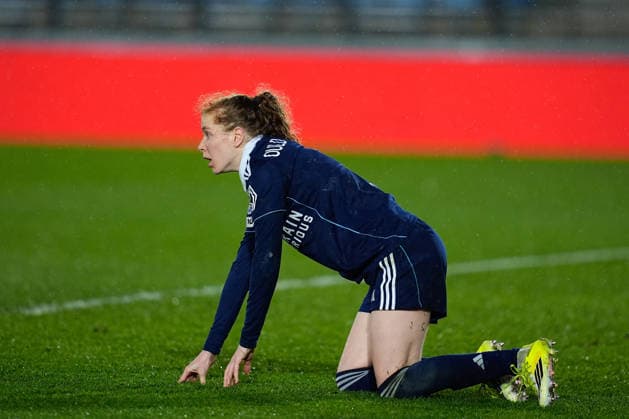 February 18, 2026, Valdebebas, Madrid, Spain: Celina Ould Hocine of Paris FC reacts during the UEFA Women s Champions League 2025 26 KO play-offs Second Leg match between Real Madrid C.F. and Paris FC at Alfredo Di Stefano on February 18, 2026 in Madrid, Spain. Valdebebas Spain - ZUMAa181 20260218_zaa_a181_098 Copyright: xDennisxAgyemanx