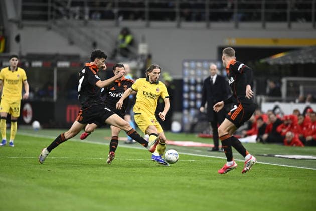 2026-02-18 AC Milan v Como 1907 - Serie A MILAN, ITALY - FEBRUARY 18: Luka Modric of AC Milan during the Serie A match between AC Milan and Como 1907 at Giuseppe Meazza Stadium on February 18, 2026 in Milan, Italy. (Photo by Alberto Gandolfo BSR Agency) Milan Italy Content not available for redistribution in The Netherlands directly or indirectly through any third parties. Copyright: xBSRxAgencyx